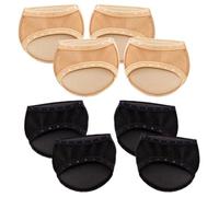 AKOOSY 4 Paar Damen Halbe Vorfußpolster Socken mit Ballenpolster Atmungsaktiv Rutschfest Unsichtbar für High Heels und Sandalen