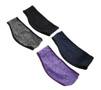 AKOOSY 4 Stück Warme Sport-Stirnbänder Damen Elastisch Ohrenschutz Winter Running Headband für Laufen Radfahren Wandern Fleece Gefüttert Atmungsaktiv Schwarz Violett Blau