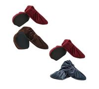AKOOSY 4paare Pärchen Junge Mädchen Lint Schuhüberzieher Dicke rutschfeste Sohle Wiederverwendbar Und Atmungsaktiv Für Saubere Böden Farben Zufällig
