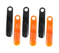 AKOOSY 6 Stück Teiliges Kleine Kunststoff Schuhlöffel Ergonomisch Gebogen Rutschfester Schuhhelfer Kompakt und Leicht für Reisen Stabiler Fersenhalt für Damen Herren Senioren