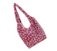 AKOOSY Damen Umhängetasche Plüsch Mittelgroße Schultertasche mit Weichem Plüschmaterial Robust und Geräumig Modische Tragetasche für Alltag Party und Shopping