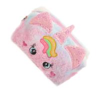 AKOOSY Einhorn-kulturbeutel Süße Reisetasche Für Toilettenartikel Plüschmaterial Make-up-Tasche Organizer Für Reisen Tragbar Geräumig Zum Organisieren Und Aufbewahren