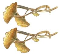AKOOSY Elegante Haarspangen 2 Stück aus Legierung Leichte Haarklammern in Ginkgoblatt Form zum Dekorieren von Frisuren für Geburtstage und Bankette