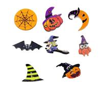 AKOOSY Holzknöpfe mit Einzigartigem Design zum Basteln und Nähen 25 Stück Halloween Dekoration 2 loch Knöpfe Zufälliger Stil für Selbstgemacht Kunstwerke und