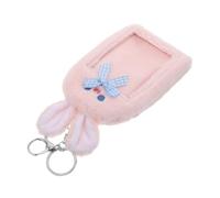 AKOOSY Plüsch Kaninchen Kartenetui Keychain Weicher Id Halter Schutz Hülle Für Schüler Fans Büro Reise Zubehör