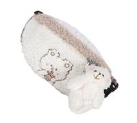 AKOOSY Plüschige Bauchtasche mit Bärenmotiv für Mädchen Gürteltasche aus Weichem Plüsch und Metall Bequem Tragbar zum Arbeiten und Einkaufen