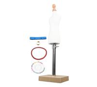 AKOOSY Tragbare Schaufensterpuppe Weiblich aus Pu und Baumwolle mit Stabiler Struktur Kreativer Form und Zubehör für Präzises Nähen von Puppenkleidung im Designunterricht Zufälliger Stil