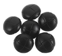 AKOOSY Vintage Lederknöpfe aus Pu Leder Runde Ersatzknöpfe 6 Stück Schwarz 20mm zum Annähen für Jacken und Kleidung für Herren und Damen