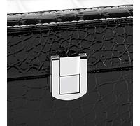 Akozon Elegante Schmuckvitrine mit 12 Weichen Kissen für Uhren - Stilvolle Organizer-Box mit Transparentem Glasdeckel - Ideal für den Privaten und Geschäftlichen Gebrauch (BLACK)