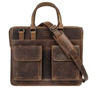 Aktentasche BAGAN "BAGAN Herren, Damen Aktentasche echt Leder", Gr. B/H/T: 35cm x 30cm x 8cm onesize, braun, Leder, Taschen, echt Leder (24584509-0) braun