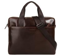 Aktentasche BUGATTI "BUGATTI Herren, Damen ROMANO echt Leder", Gr. B/H/T: 36cm x 29cm x 7cm onesize, braun, Leder, leicht glänzend, unifarben, Taschen, echt Leder (96610552-0) braun