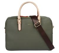 Aktentasche BUGATTI "ELLA", Damen, Gr. B/H/T: 37cm x 27cm x 6cm onesize, grün, Kunstfaser, unifarben, Taschen (99000156-0) grün