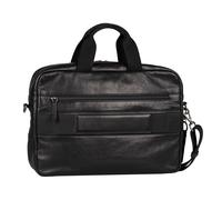 Aktentasche CAMEL ACTIVE "Pine", Damen, Gr. B/H/T: 39,5cm x 28cm x 10,5cm, schwarz, Leder, clean, unifarben, Taschen, aus pflanzlich gegerbtem Rindsleder im kernigen Look mit Laptopfach (87971530-0) s