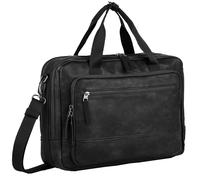 camel active Traces Aktentasche Leder 39 cm Laptopfach schwarz