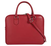 Aktentasche CLUTY, Damen, Gr. B/H/T: 35cm x 28cm x 13cm onesize, rot, Leder, leicht glänzend, unifarben, Taschen, echt Leder, Made in Italy (89385434-0) rot