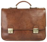 Aktentasche PIKÉ, Damen, Gr. B/H/T: 38cm x 29cm x 10cm onesize, braun, Leder, beschichtet, Taschen Aktentasche, echt Leder, Made in Italy (43551061-0)