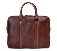 Aktentasche PIKÉ "PIKÉ Herren, Damen Aktentasche echt Leder, Made in Italy", Gr. B/H/T: 38cm x 30cm x 10cm onesize, braun, Leder, beschichtet, glänzend, Taschen, echt Leder, Made in Italy (555910-0) b