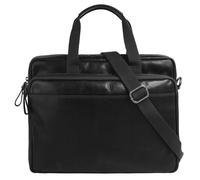 Aktentasche SANSIBAR "SANSIBAR Herren, Damen Aktentasche echt Leder", Gr. B/H/T: 35cm x 28cm x 7cm onesize, schwarz, Leder, Taschen, echt Leder (99199630-0) schwarz