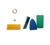 Aktionsset Nikara Schmuckständer 4er Set + Ohrring gold gratis gold plated brass earring Ø 18mm for free