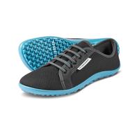 Leguano Barfußschuh AKTIV ergonomische Formgebung anthrazit-türkis blaue Sohle Größe 47