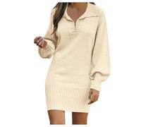 Aktuelle Cocktailkleider WeißEs Outfit Damen Strickkleid Damen Summer Cocktailkleid GroßE GrößEn Kleid Halblang Standesamt Kleid Lange äRmel Kleid Rot Lange Pullover Kleider Damen Abendgarderobe