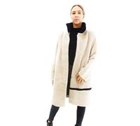 aktueller naturweißer Lammfellmantel 36