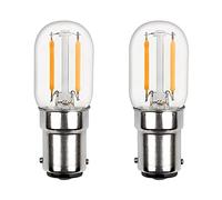 Akynite Birne B15D LED 230V für Nähmaschine, Doppelkontakt, 2W LED Ersetzt Glühlampen B15 15W, Warmweiß 2700K, 150LM, Nicht Dimmbar, 2 Stück