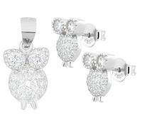 Akzent 925 Sterling Silber Schmuckset für Damen, Hochwertig & Hautverträglich