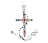 Akzent Anhänger für Damen in 925 Silber, 100% Wasserfest & Hautverträglich