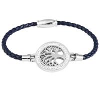 Akzent Armband Damen - Premium Armband Damen in Blau aus Leder, 100% Wasserfest & Hautverträglich