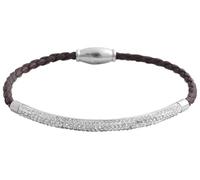 Akzent Armband Damen - Premium Armband Damen in Braun aus Kunstleder, 100% Wasserfest & Hautverträglich