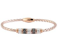 Akzent Armband Damen - Premium Armband Damen in Gold aus Kunstleder, 100% Wasserfest & Hautverträglich