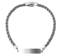 Akzent Armband Damen - Premium Armband Damen in Grau aus Kunstleder, 100% Wasserfest & Hautverträglich