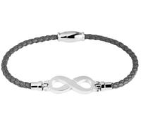 Akzent Armband Damen - Premium Armband Damen in Grau aus Kunstleder, 100% Wasserfest & Hautverträglich