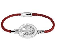Akzent Armband Damen - Premium Armband Damen in Rot aus Kunstleder, 100% Wasserfest & Hautverträglich