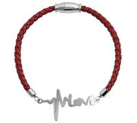 Akzent Armband Damen - Premium Armband Damen in Rot aus Leder, 100% Wasserfest & Hautverträglich
