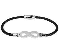 Akzent Armband Damen - Premium Armband Damen in Schwarz aus Leder, 100% Wasserfest & Hautverträglich