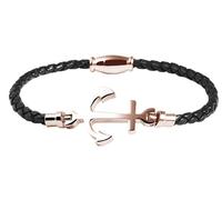 Akzent Armband Damen - Premium Armband Damen in Schwarz aus Leder, 100% Wasserfest & Hautverträglich