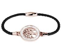 Akzent Armband Damen - Premium Armband Damen in Schwarz aus Leder, 100% Wasserfest & Hautverträglich