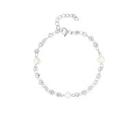 Akzent Armband Damen - Premium Armband Damen in Silber aus Edelstahl, 100% Wasserfest & Hautverträglich