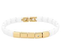 Akzent Armband Damen - Premium Armband Damen in Weiß aus Keramik, 100% Wasserfest & Hautverträglich