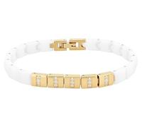Akzent Armband Damen - Premium Armband Damen in Weiß aus Keramik, 100% Wasserfest & Hautverträglich