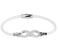 Akzent Armband Damen - Premium Armband Damen in Weiß aus Kunstleder, 100% Wasserfest & Hautverträglich