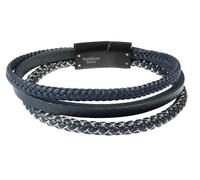 Akzent Armband Herren - Premium Armband Herren in Blau aus Kunstleder, 100% Wasserfest & Hautverträglich