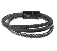 Akzent Armband Herren - Premium Armband Herren in Braun aus Kunstleder, 100% Wasserfest & Hautverträglich