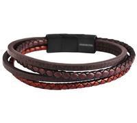 Akzent Armband Herren - Premium Armband Herren in Braun aus Leder, 100% Wasserfest & Hautverträglich