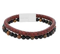 Akzent Armband Herren - Premium Armband Herren in Braun aus Leder, 100% Wasserfest & Hautverträglich