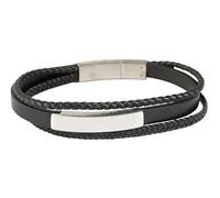 Akzent Armband Herren - Premium Armband Herren in Schwarz aus Kunstleder, 100% Wasserfest & Hautverträglich