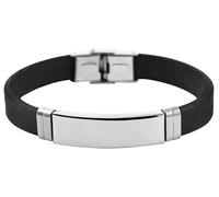Akzent Armband Herren - Premium Armband Herren in Schwarz aus Leder, 100% Wasserfest & Hautverträglich