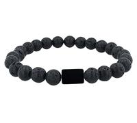 Akzent Armband Herren - Premium Armband Herren in Schwarz aus Naturstein, 100% Wasserfest & Hautverträglich